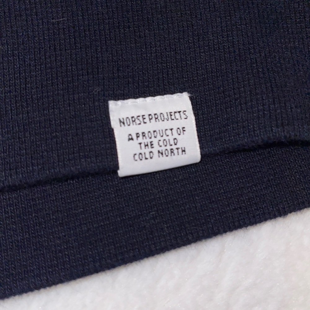 Norse Projects Navy Vagn Classic Crew Long Sleeve Cotton Sweatshirt Size M - Picture 7 of 10